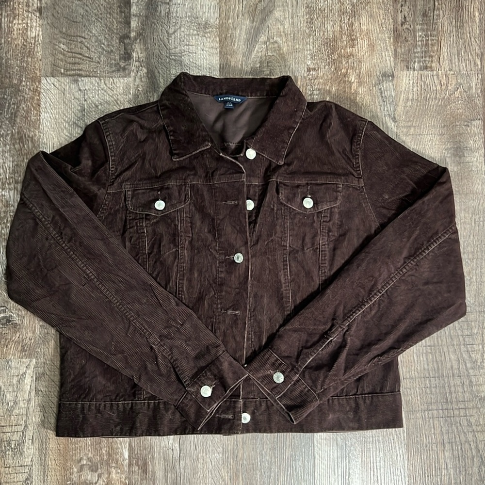 Vintage Lands End Brown Corduroy Jacket - W L